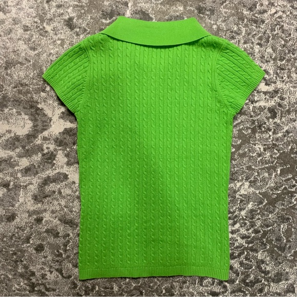 Key Lime Green Collared Sweater Shirt - Picture 6 of 7